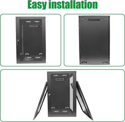 18U Server Cabinet Wall Mount Rack Enclosure - Image 7