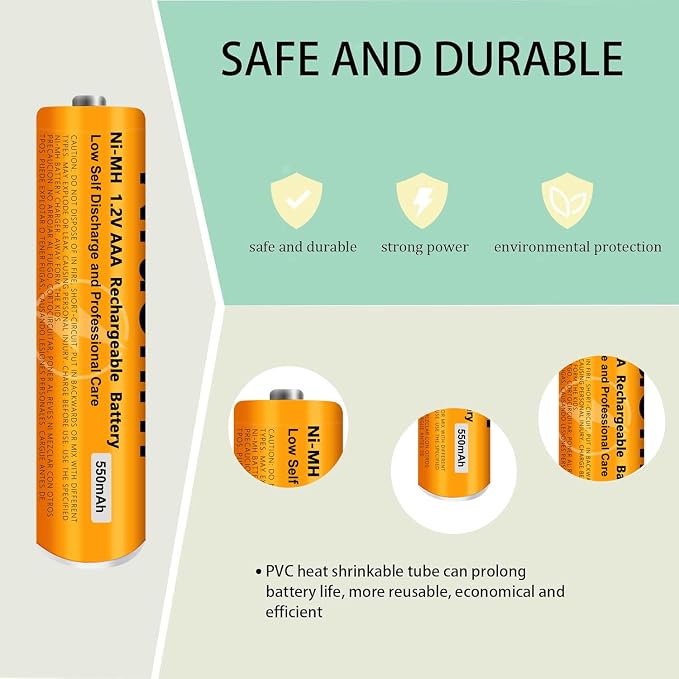 4 Pack NI-MH AAA Rechargeable Battery - Image 4