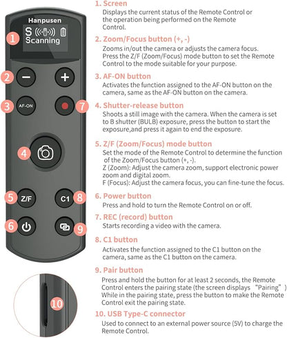 Hanpusen Rechargeable Camera Remote Control - Image 8