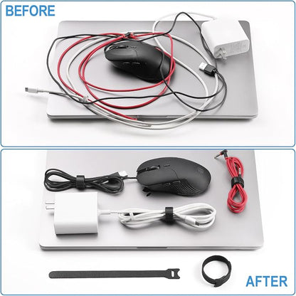 200 PCS 8 Inches Reusable Cable Ties | Adjustable Cord Wraps, Cable Straps | - Image 3