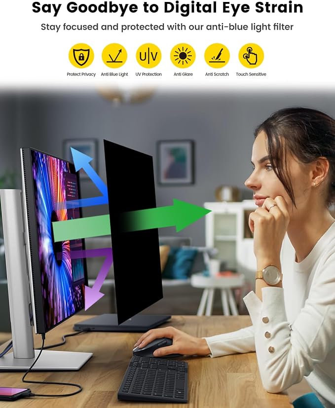F FORITO 23 Inch 16:9 360°Privacy Screen Protector - Image 3