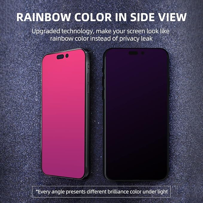 EGKimBa for iPhone 16 Pro Max Privacy Screen Protector, Gradient Color - Image 3