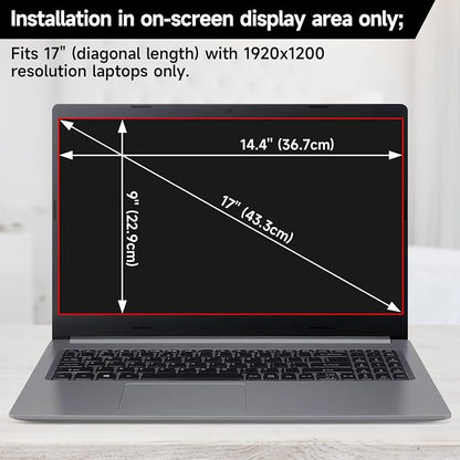 17 Inch 1920x1200 Laptop Privacy Screen, Anti Blue Light Glare & Anti Scratch - Image 6