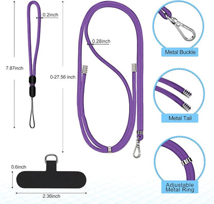 takyu Phone Lanyard, 2 Pack Adjustable Cell Phone Lanyard Crossbody Neck Strap - Image 3