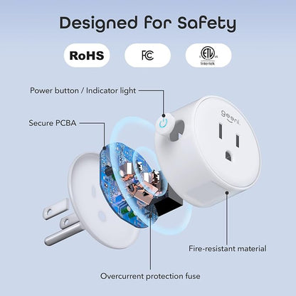 Geeni Dot Smart Plug with 2.4GHz WiFi Connectivity – 2-Pack Compact, - Image 5
