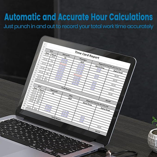 Time Clocks for Employees Small Business Automatic Calculate Hours, 0 Monthly - Image 2