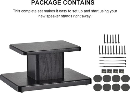 MECCANIXITY Wood Speaker Stands, 2 Pack 11.8 Inch Universal Speaker Stand - Image 7