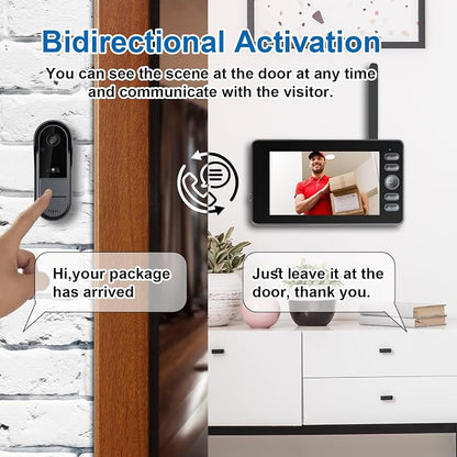 TKMARS Doorbell Camera Wireless No Subscription Video Doorbell, Two-Way - Image 3