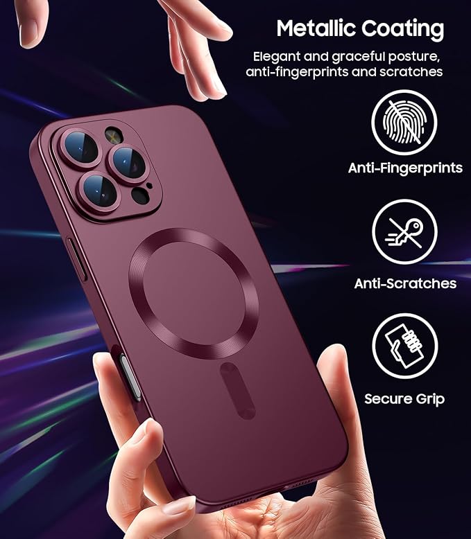 Magnetic for iPhone 16 Pro Max Case Slim Soft Silicone Bumper Shockproof - Image 6
