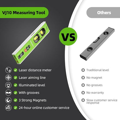 Huepar 3-in-1 Laser Level /65Ft Laser Distance Measure/Magnetic Torpedo Level - Image 6