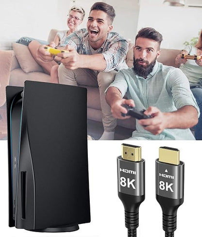 8K HDMI Cable 48Gbps 50 FT, Nylon Braided High Speed HDMI® Cable 4k 120Hz 2k - Image 5