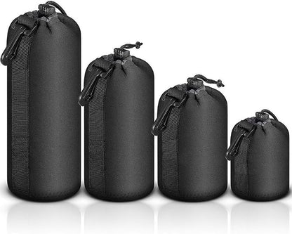 Selens 4 Pack Lens Cases with Thick Protective Neoprene Camera Lens Pouch Set by Selens