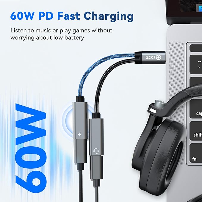 5PCS USB C Headphone Splitter, CCZ CA01 USB C to Type C Headphone Jack and - Image 4