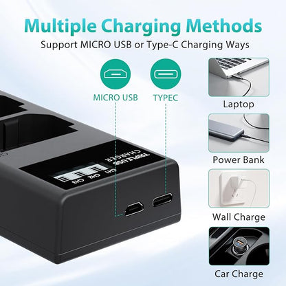 LP NP-FZ100 Battery Charger, 3-Slot USB Charger - Image 5