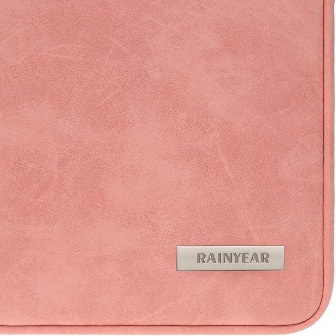 RAINYEAR 13 Inch Laptop Sleeve PU Suede Leather Case Water Resistant Cover - Image 7