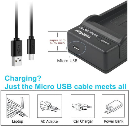 Kastar Battery & Slim USB Charger forr CR-V3 LB-01 and Olympus C3000 D565 D-100 - Image 3