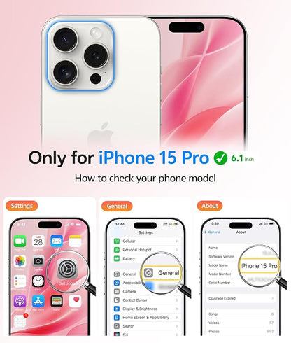 FNTCASE for iPhone 15 Pro Case: Translucent Matte Cases - Image 2