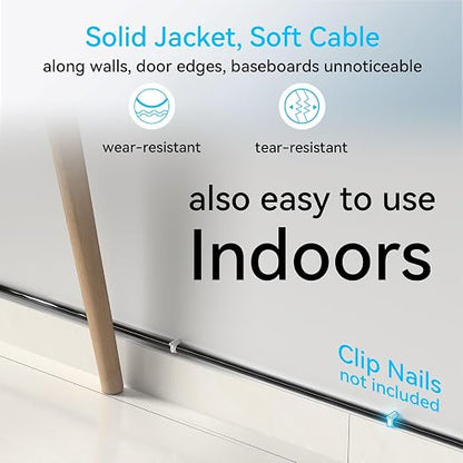 Cat6a Ethernet Cable Slim 35ft Outdoor&Indoor, 28AWG Pure Copper Cat6 Internet - Image 3