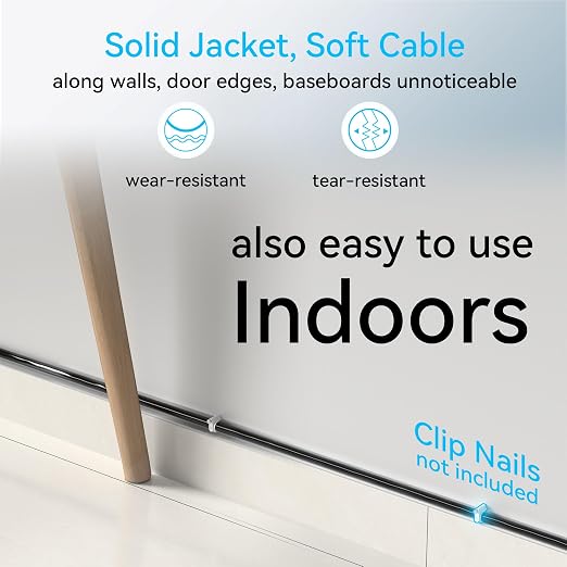 Cat6a Ethernet Cable Slim 300ft Outdoor&Indoor, 28AWG Pure Copper Cat6 Internet - Image 3