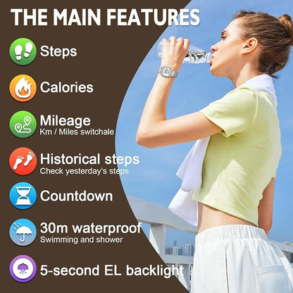 Women's Step Counter Pedometer Watch - Image 2