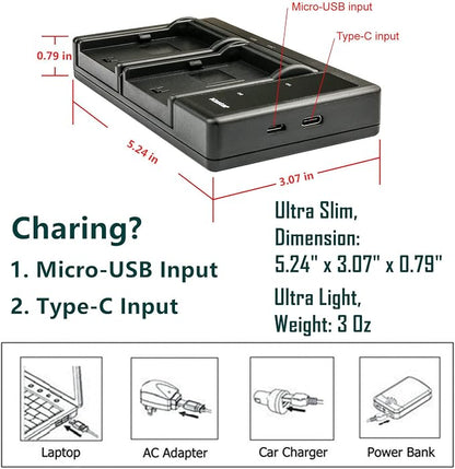 Kastar LB-070 Battery and LTD2 USB Charger Replacement - Image 4