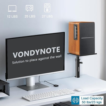 Set of 2 Studio Monitor Stands Desk Clamp Desktop Speaker Stands - Image 7