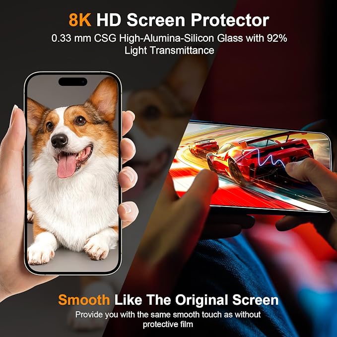 2 Pack Screen Protector for iPhone 16 Pro Max, Durable and Drop-Proof - Image 7