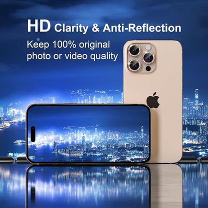 Misea Compatible for iPhone 16 Pro/iPhone 16 Pro Max Camera Lens Protector Bling - Image 4