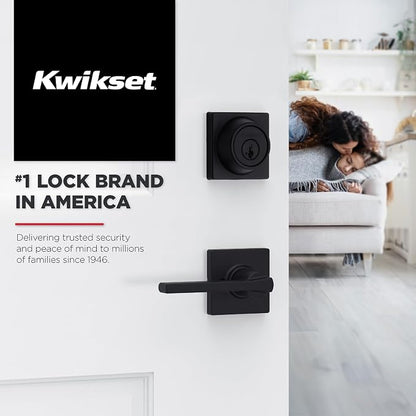 Kwikset Casey Door Handle, Satin Nickel | Interior Lever | Keyless Turn Lock | - Image 10