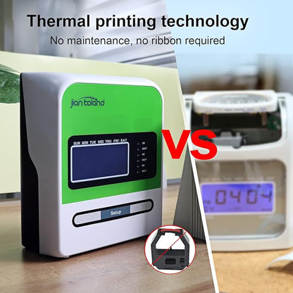 Employee Thermal Time Clock for Small Business | in/Out Punch Clock, No Ink - Image 3