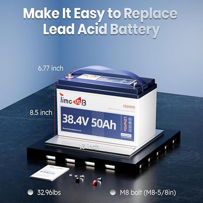 36 Volt Lithium Battery 50Ah for 36V Trolling Motor, Upgrade 1.2C Discharge 60A - Image 3