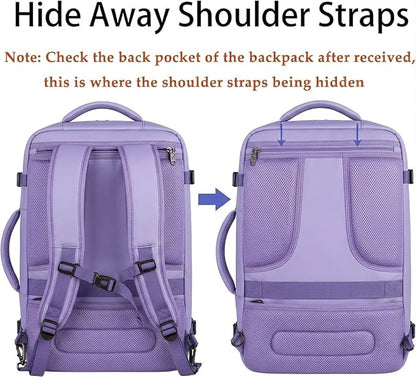 MATEIN Purple Travel Backpack, Large Capacity Carry on Backpack - Image 4