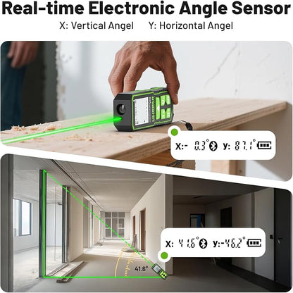 Huepar Professional Bluetooth Laser Measuring Tool S60-G-BT, 200ft | APP Control - Image 9