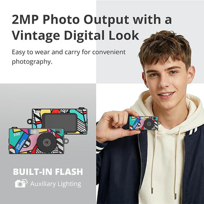 Mini Keychain Digital Camera, 1440P Video, 2MP Photos, 16GB Card, Type C - Image 7