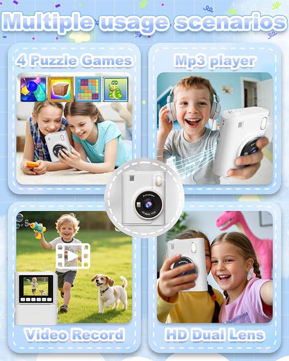 Instant Print Camera for Kids, 1080P Instant Digital Print Cameras for Toddler - Image 3
