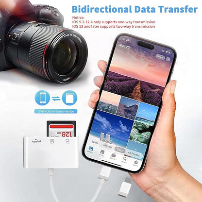 SD Card Reader for iPhone iPad Mac, Lightning & USB-C Dual Interface Memory - Image 4