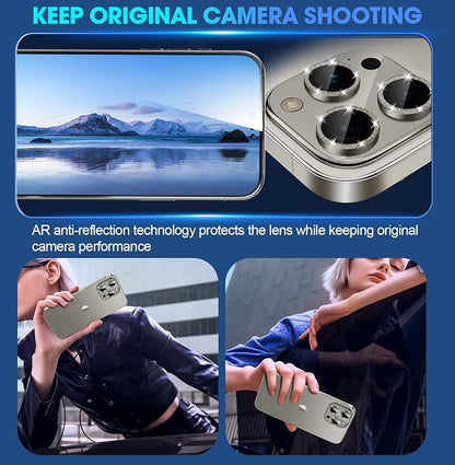 for iPhone 15 Pro/iPhone 15 Pro Max Camera Lens Protector Bling Individual - Image 4