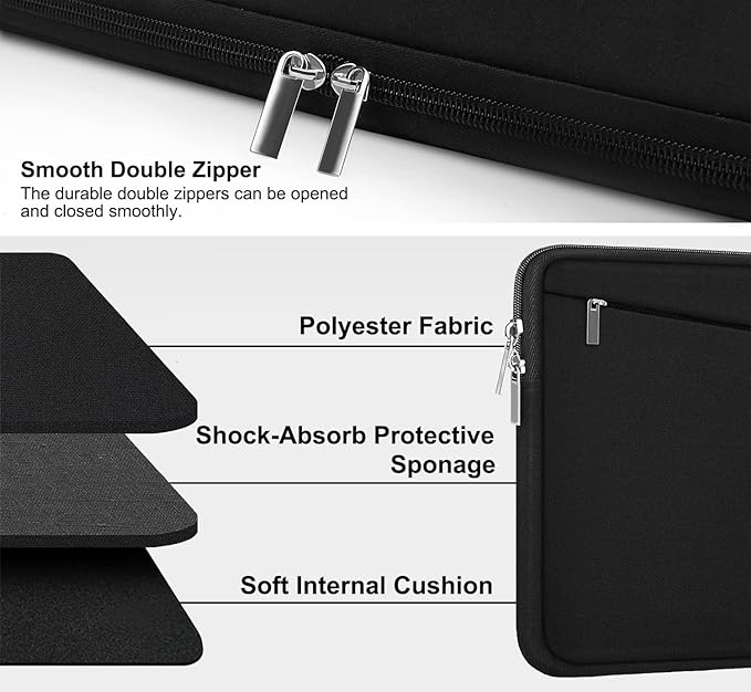 15 Inch Laptop Sleeve, Durable Computer Carrying Bag Protective Case Cover - Image 3