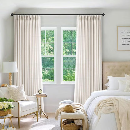 Memory Trained Pinch Pleated Curtains 132 Inches Long, Viral Linen Pinch Pleat - Image 9