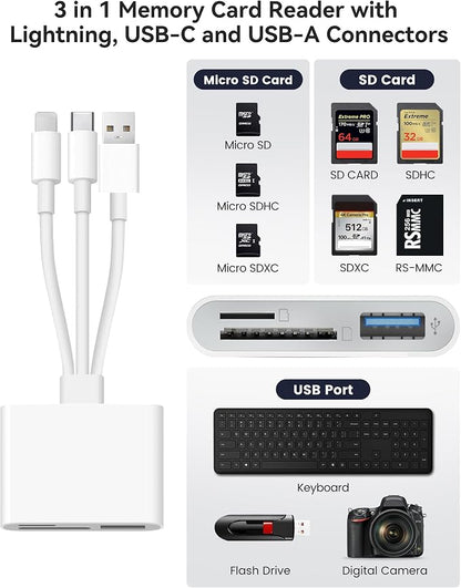 AkHolz SD Card Reader for iPhone iPad Mac Trail Game Camera Viewer Built-in - Image 2