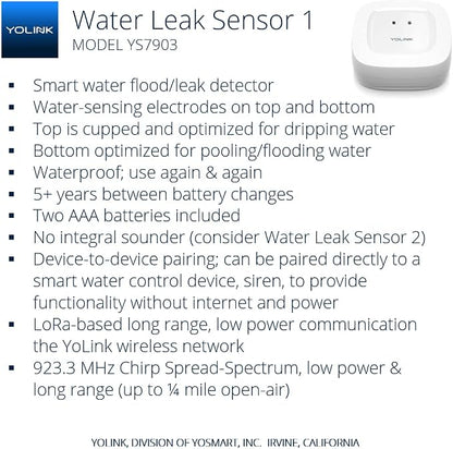 YoLink SpeakerHub & Three Water Leak Sensors Starter Kit – Plays Tones/Sounds - Image 2