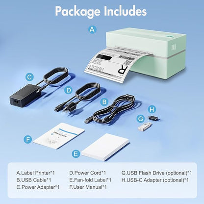 Bluetooth Thermal Shipping Label Printer: 4x6 Wireless Label Maker - Image 9
