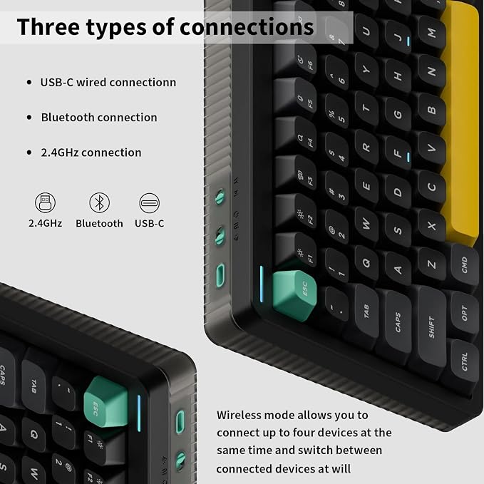 nuphy Halo75 V2 Mechancial Gaming Kyeboard, 75% Wireless Hot Swappable - Image 4