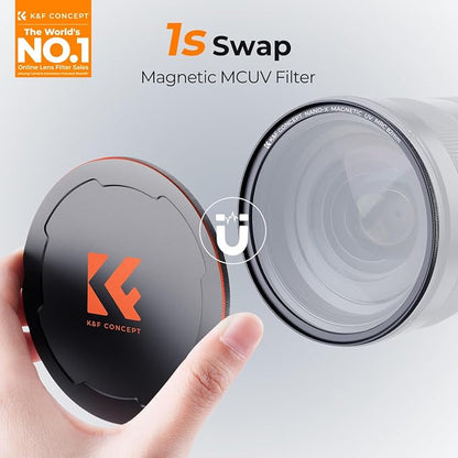 K&F CONCEPT 72mm Magnetic MC UV Lens Protection Filter + Lens Filter Cap - Image 2