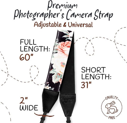 Art Tribute Camera Strap, Vintage Embroidered Neck Shoulder & Crossbody Camera - Image 5