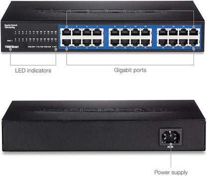 TRENDnet 24-Port Unmanaged Gigabit GREENnet Desktop Switch, Ethernet Network - Image 4