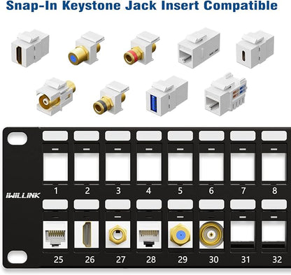 iwillink 48 Port Blank Keystone Patch Panel - Image 6