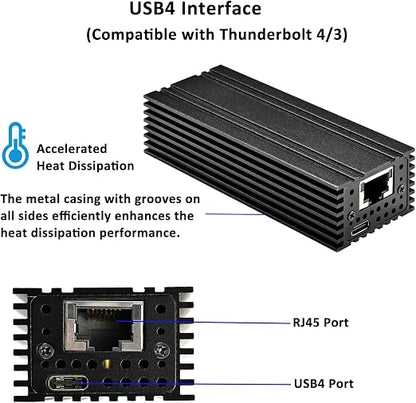 USB 4.0 Type-C 10G Ethernet Adapter, - Image 4