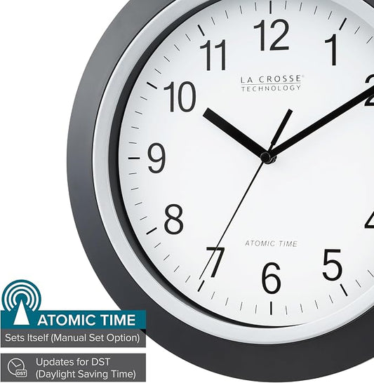 La Crosse Technology WT-3129B 12 Inch Atomic Analog Wall Clock - Image 2