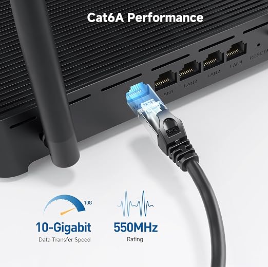 Cable Matters 10Gbps Snagless Shielded Cat 6A Ethernet Cable - 25ft - Image 3